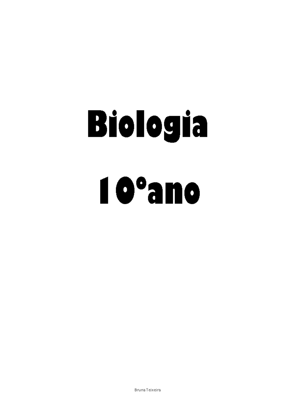 Resumo Global de Biologia - 10º Ano - Document Preview