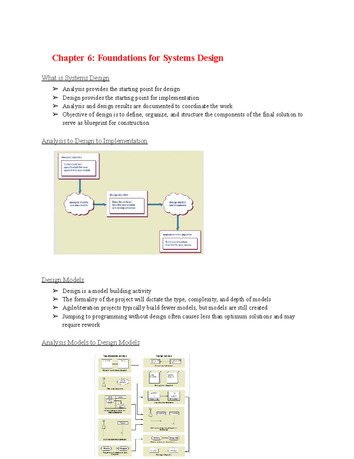ITM305 Chapter 6: Foundations of Systems Design and Analysis - Studocu