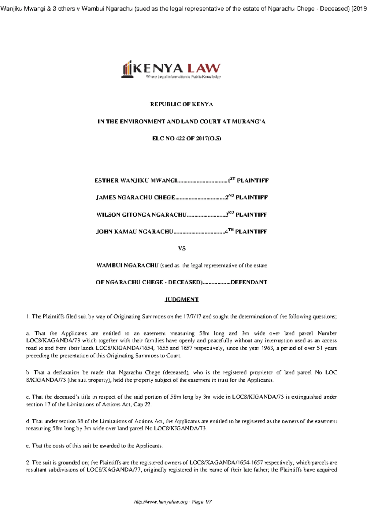 LRA 58 - Form for Discharge of Charge in Land Registration - Studocu