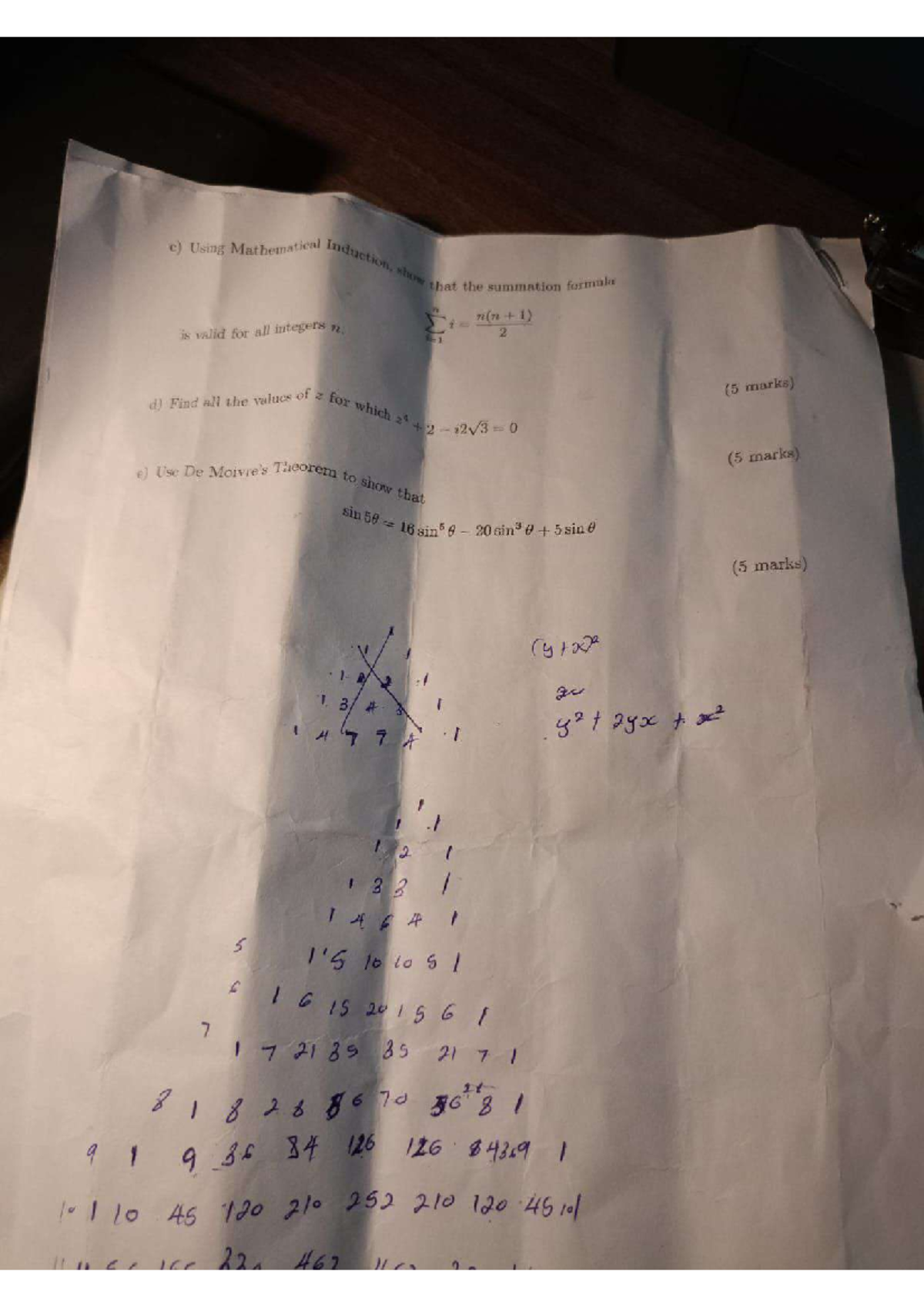 SMA 102: Basic Mathematics Exam - Semester One 2025-2026 - Studocu