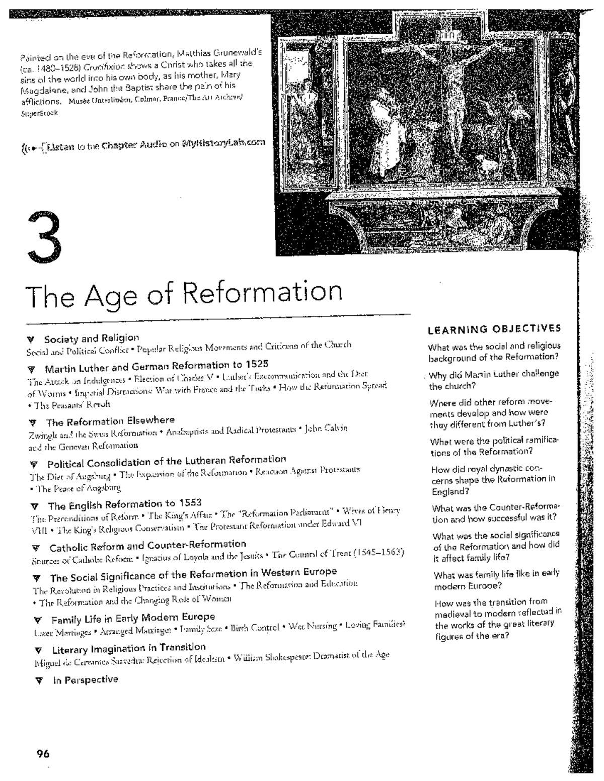 Midterm Study Guide for Course Code XYZ-123: The Age of Reformation ...