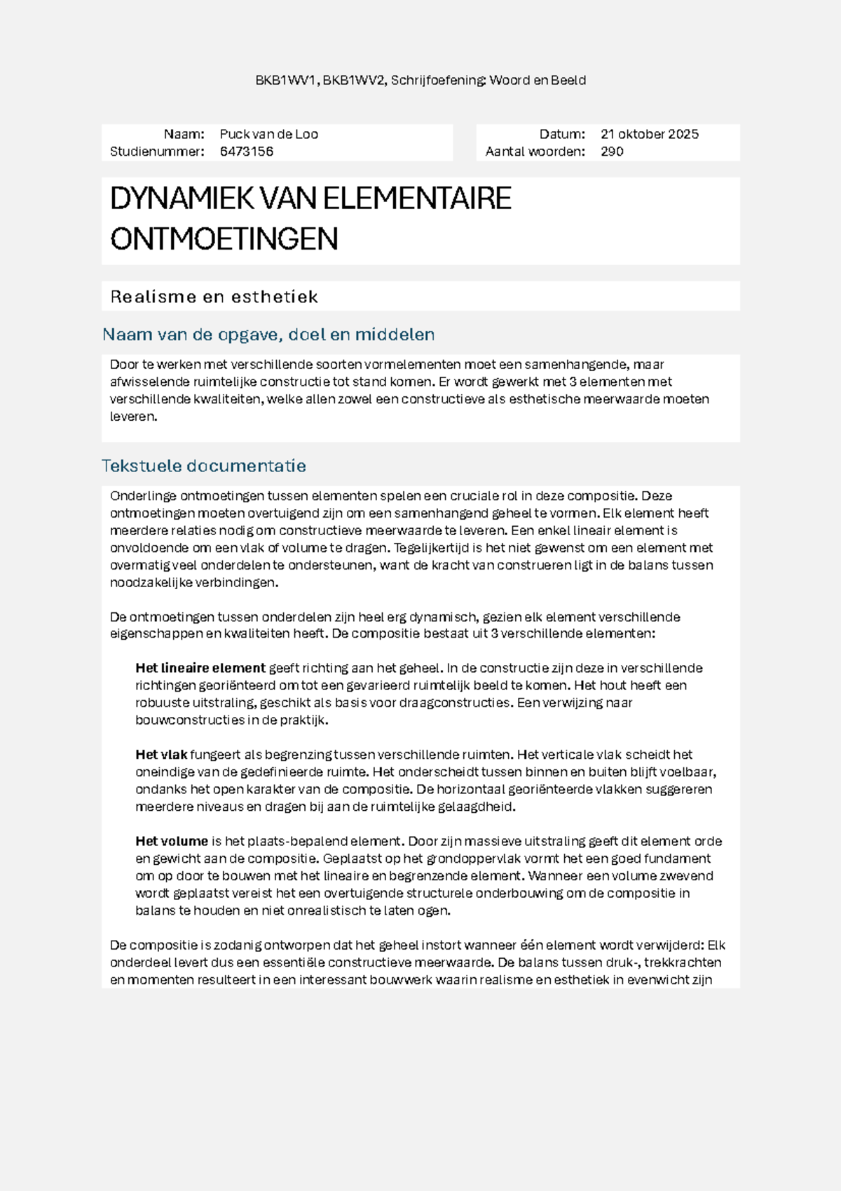 Vormstudie Opdracht 3: Reflectie op Dynamiek van Elementaire ...
