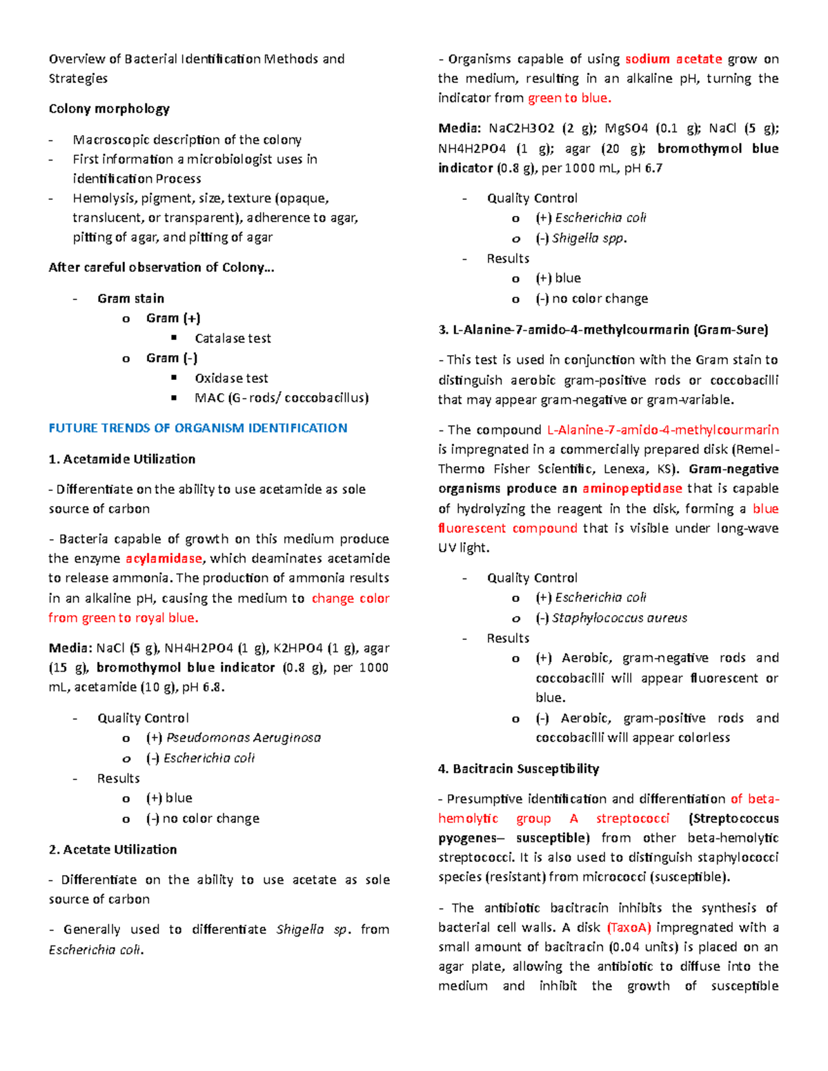 Overview of Bacterial Identification Methods and Strategies - Overview ...