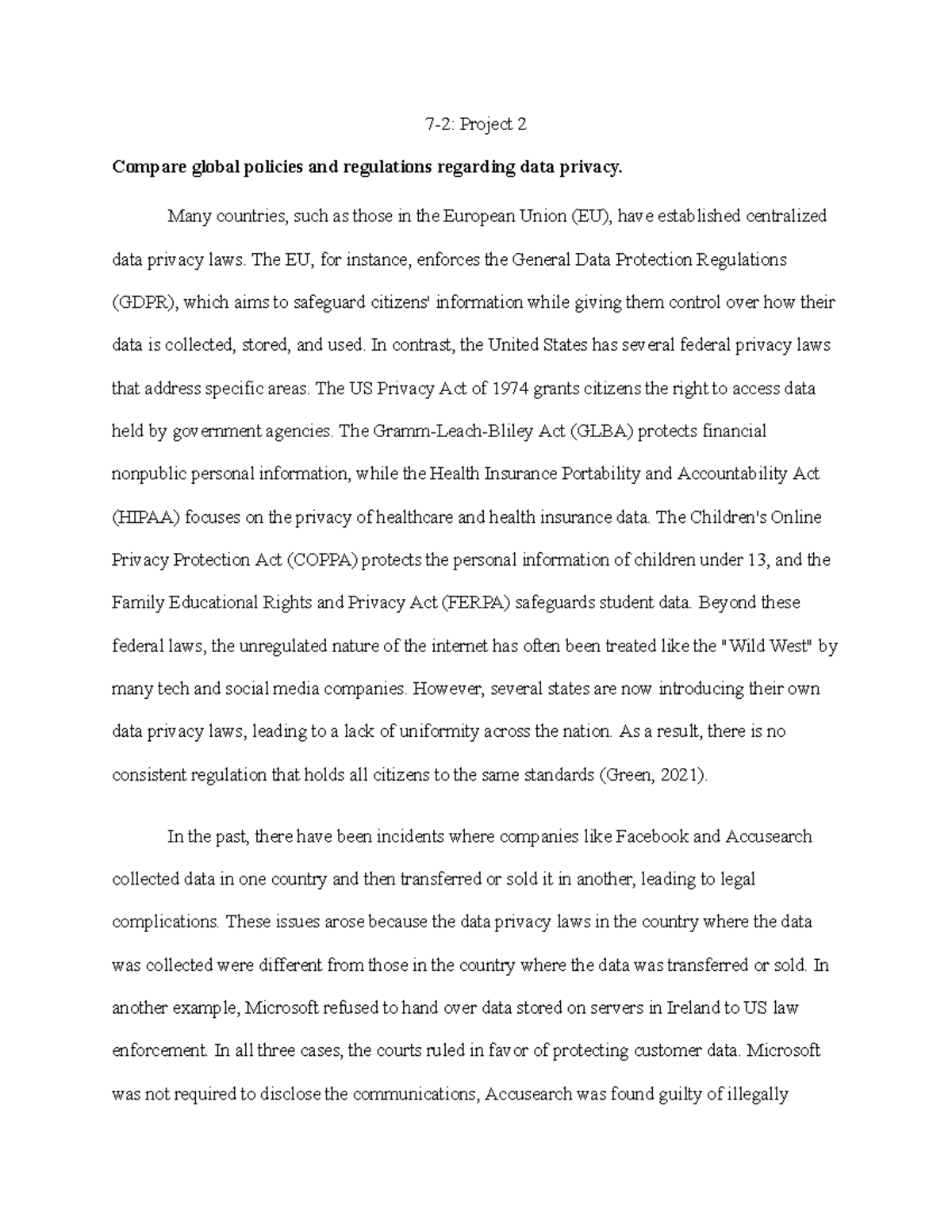 DAT250: Project 2 - Comparative Analysis of Global Data Privacy ...