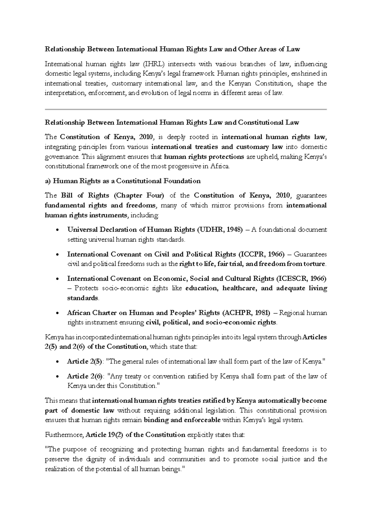 IHL 20 - Comprehensive Notes on International Human Rights Law & Case ...