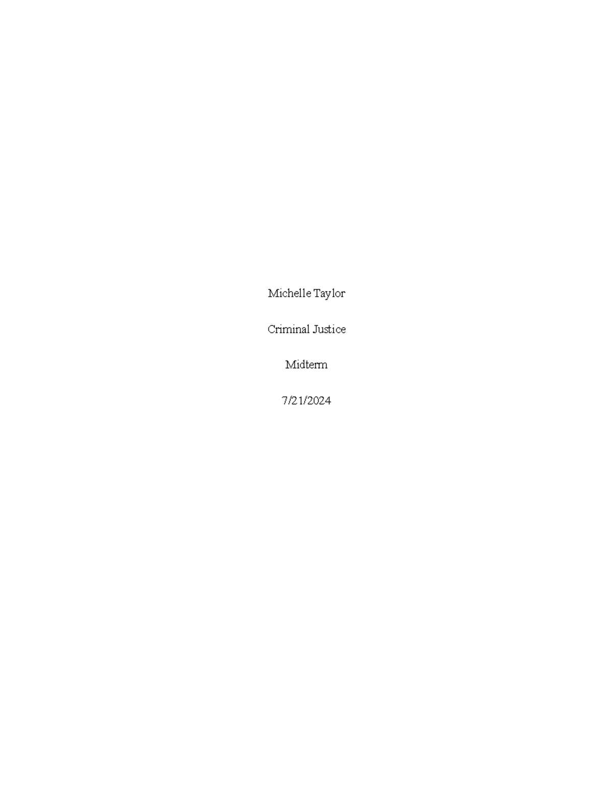 Midterm Exam Notes for Criminal Justice (CJ 101) - Week 5 Analysis ...