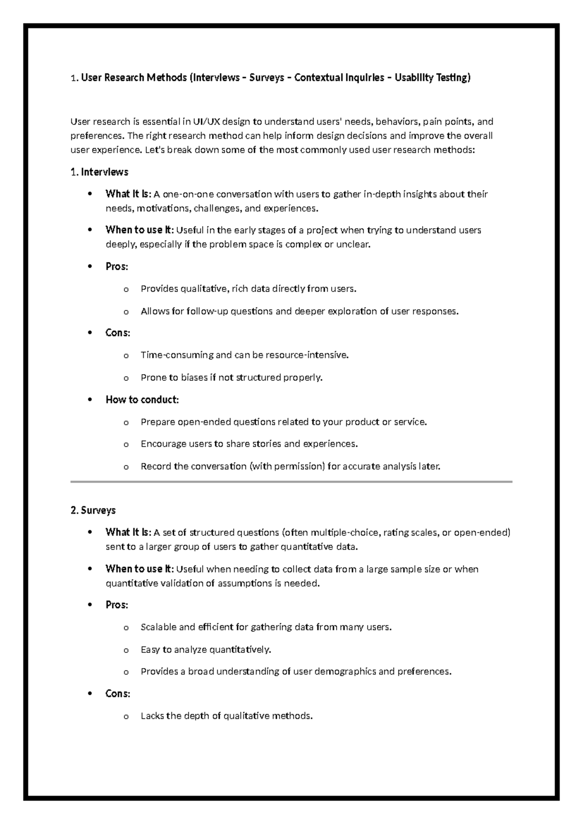 Unit-2 Uiux - nil - 1. User Research Methods (Interviews – Surveys ...