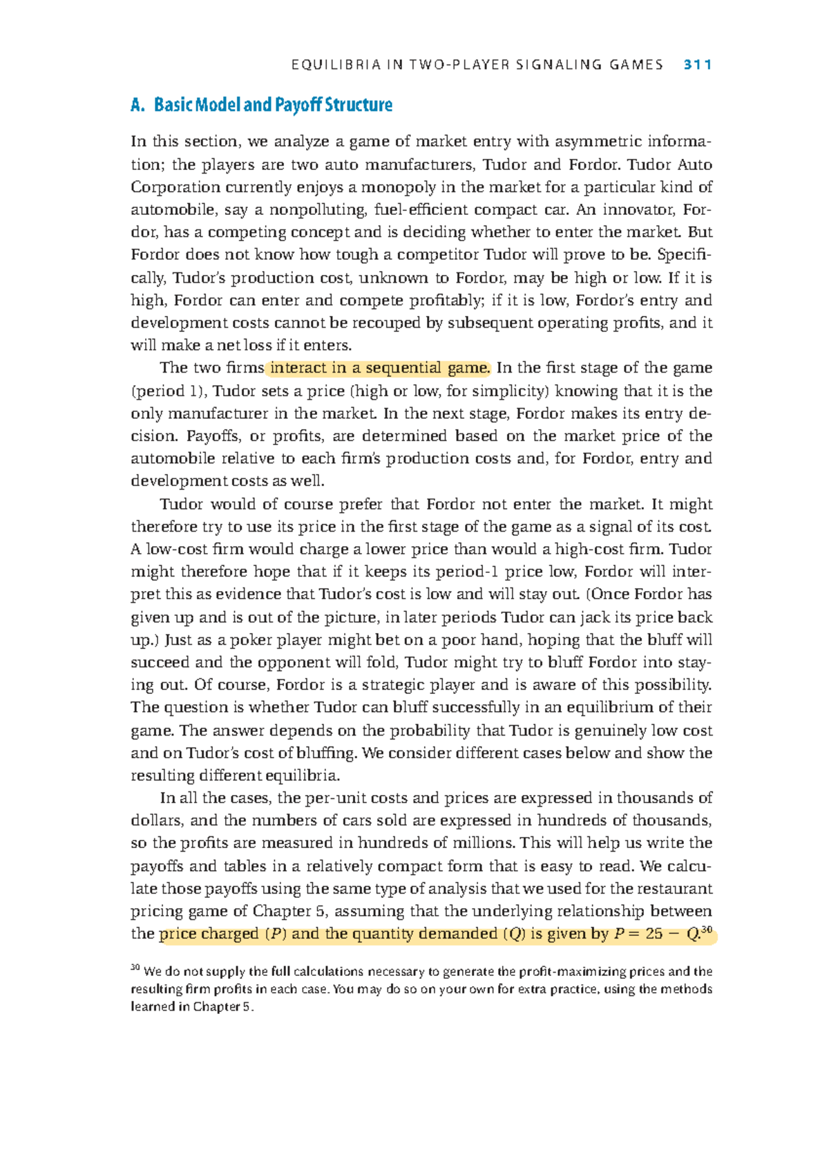 Equilibria in Two-Player Signaling Games (ECON 311) - Basic Model ...