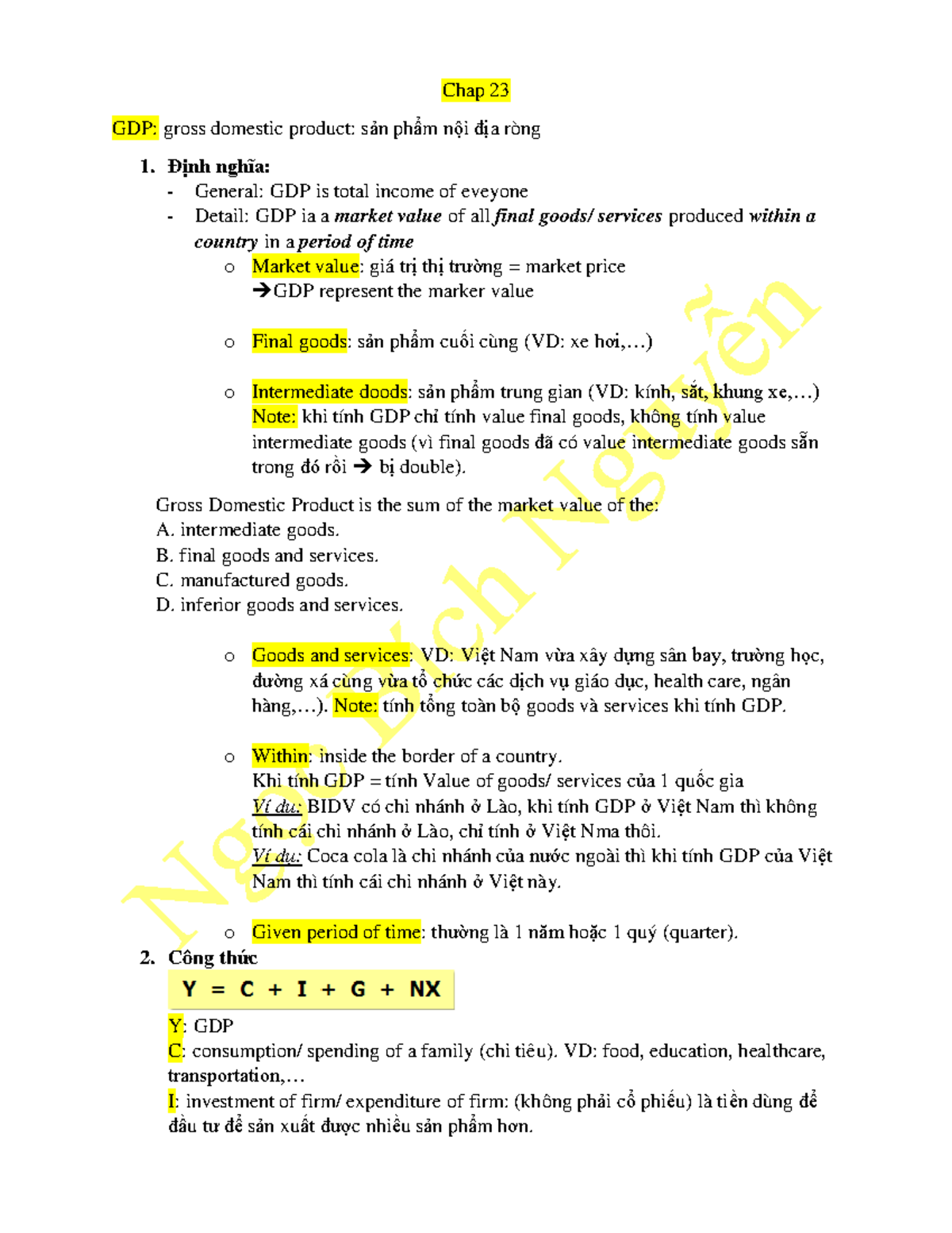 Macro 101 Midterm Study Notes: GDP, CPI, and Economic Indicators - Studocu