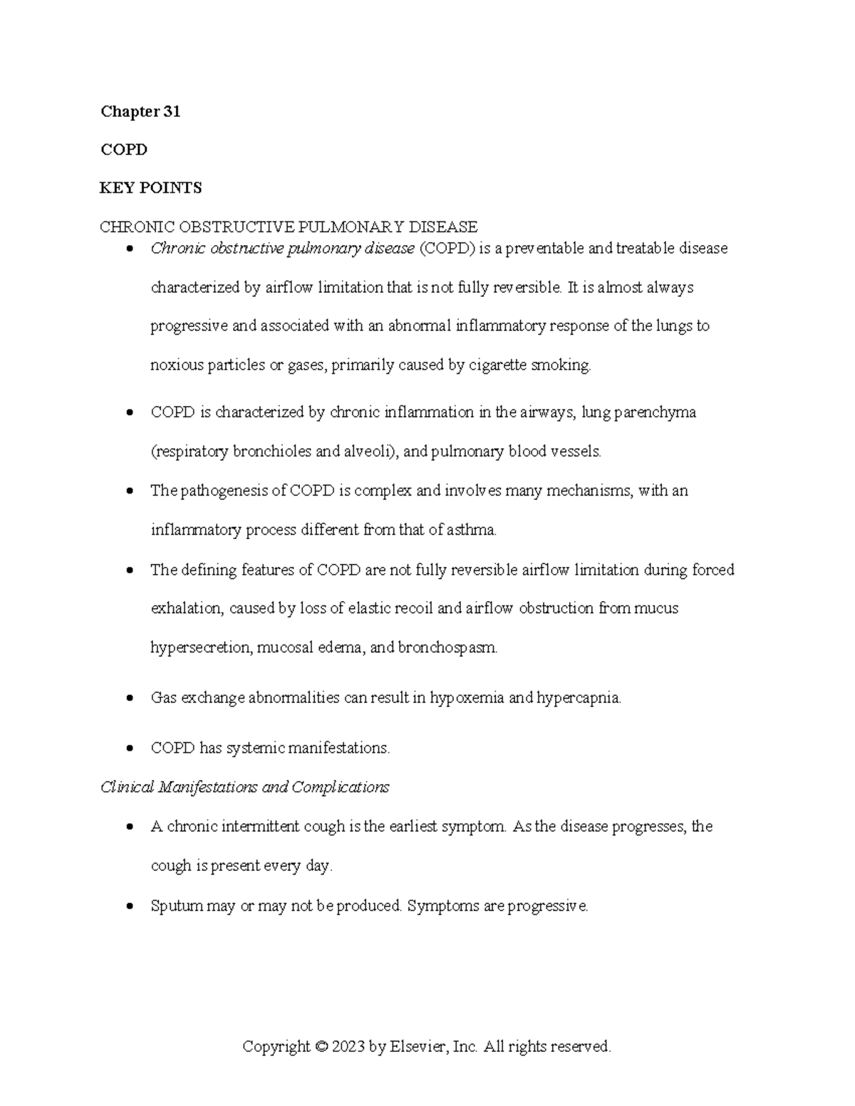COPD Key Points: Understanding Chronic Obstructive Pulmonary Disease ...