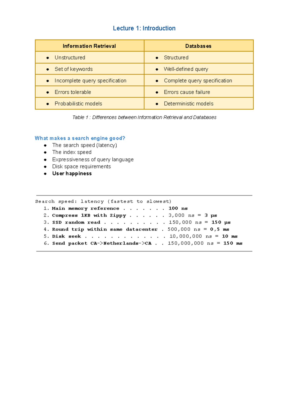 IR 101: Lecture Notes on Information Retrieval Concepts - Studeersnel
