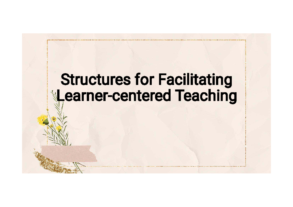 Learning Structures and Modalities in Basic Education (EDU 101) - Studocu