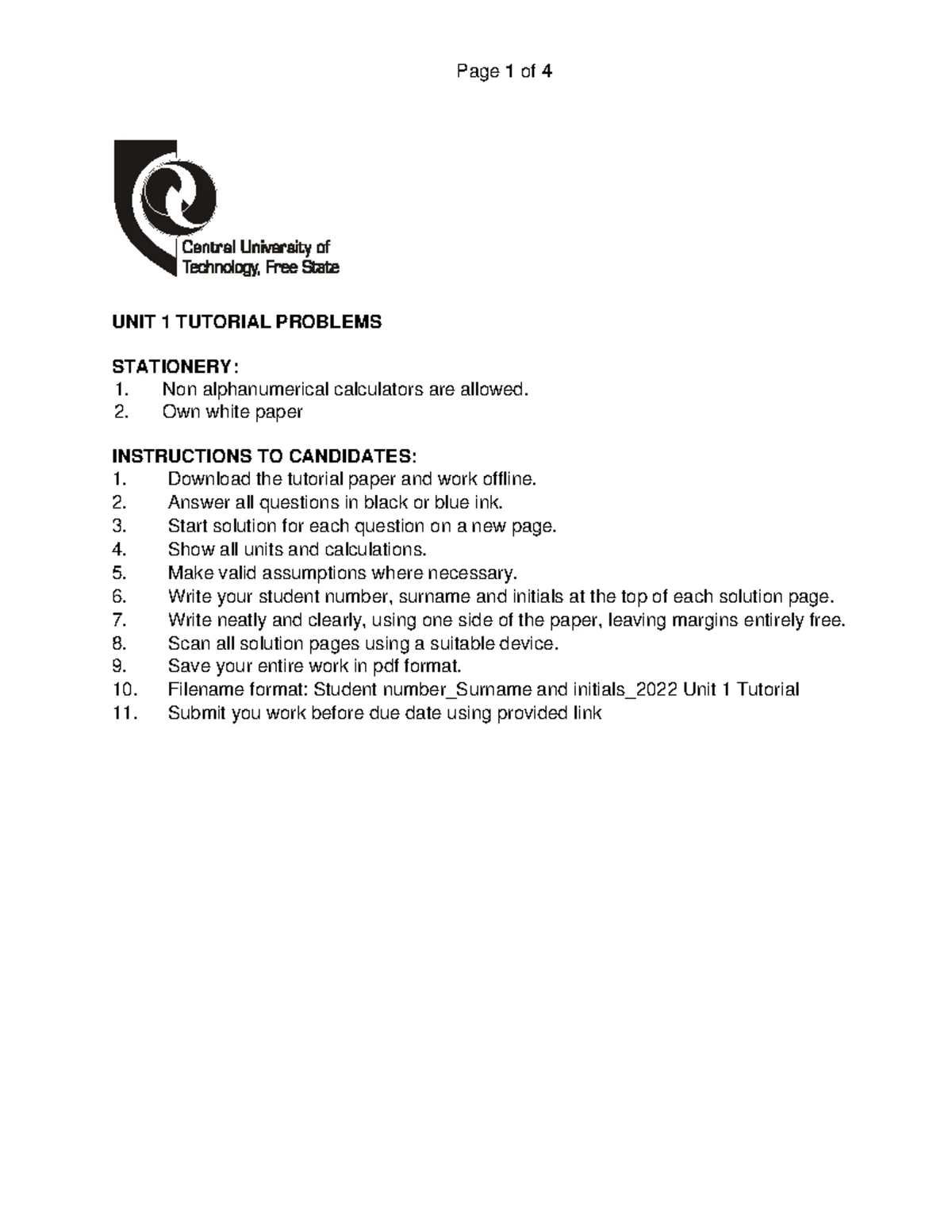 EID22AI S S2 2019 - Industrial Electronics II Examination Memo - Studocu