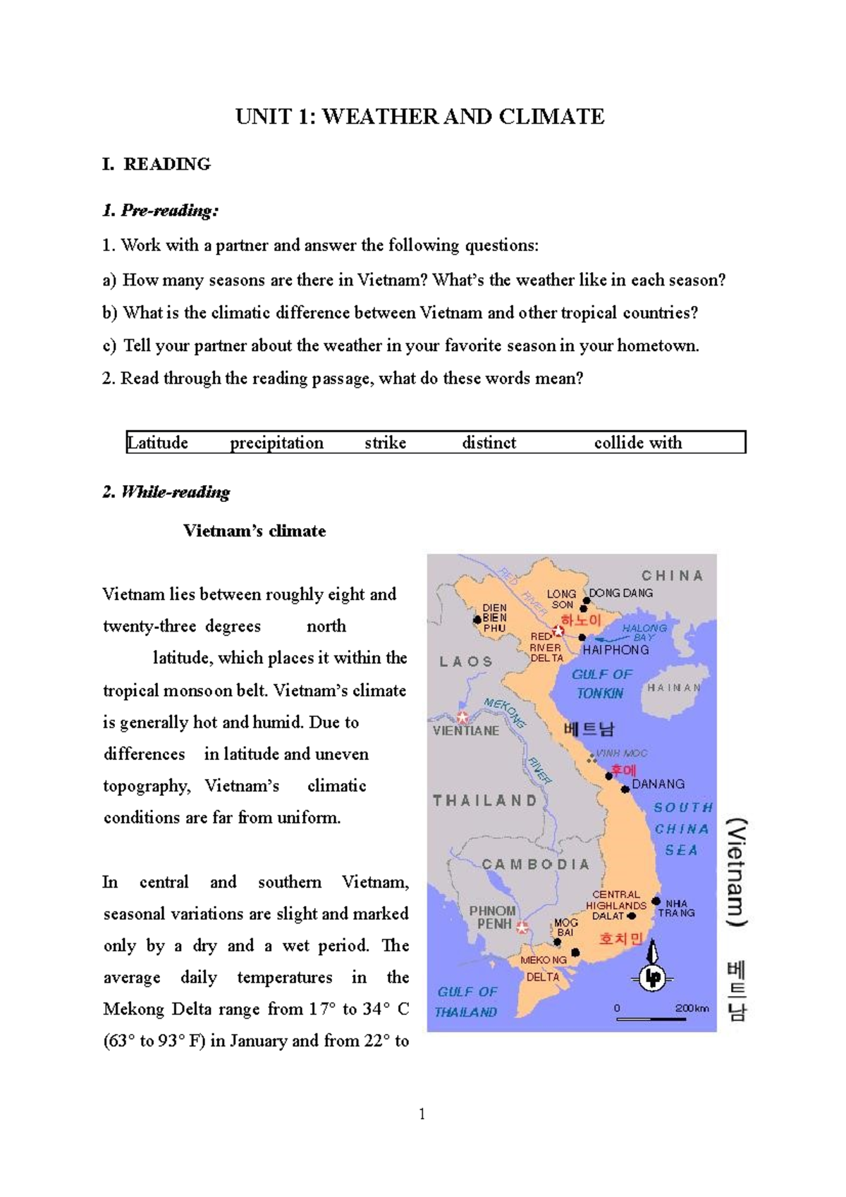 Weather and Climate Overview: TACN-1 Unit 1 Analysis - Studocu