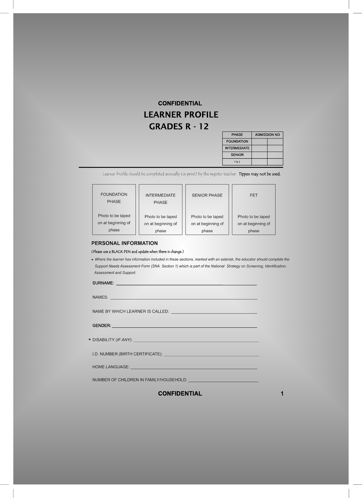 Learner Profile Grades R-12: Annual Assessment & Support Tool - Studocu