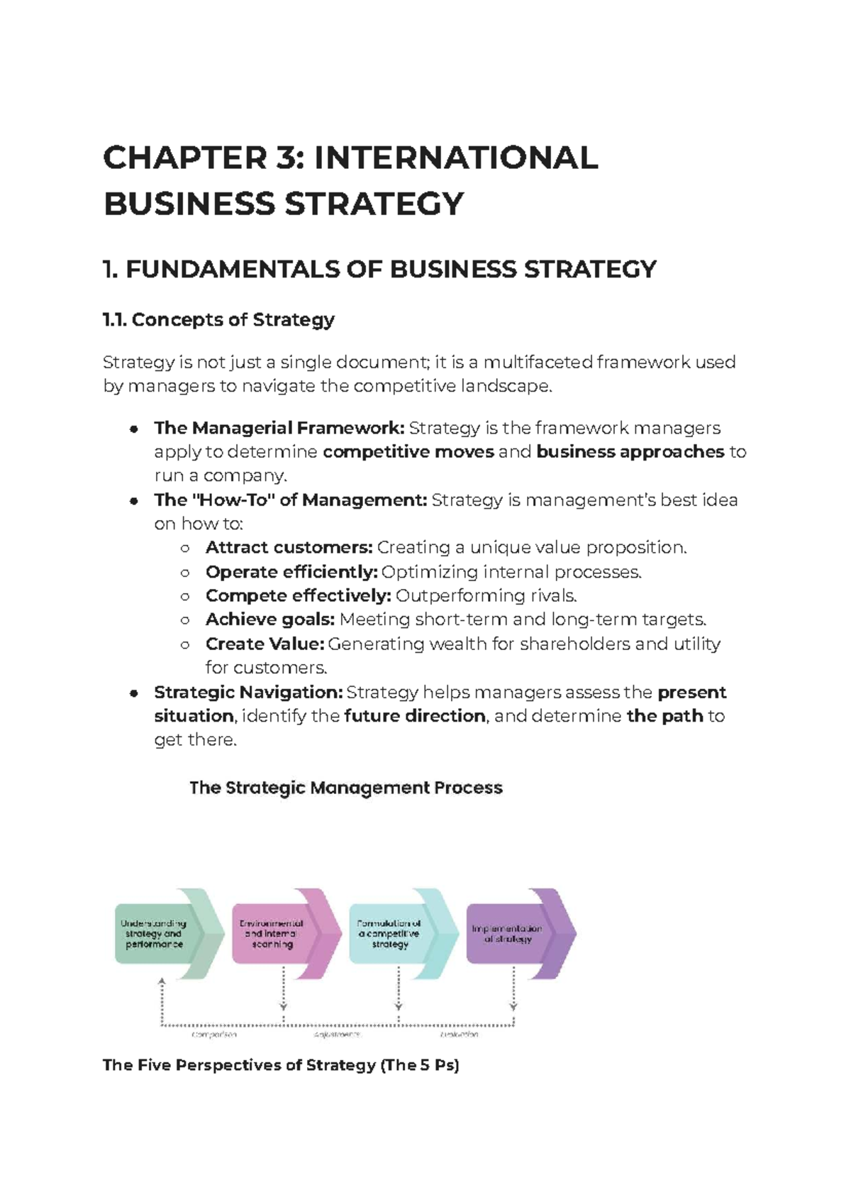 CHAPTER 3: INTERNATIONAL BUSINESS STRATEGY - KEY CONCEPTS & FRAMEWORKS ...