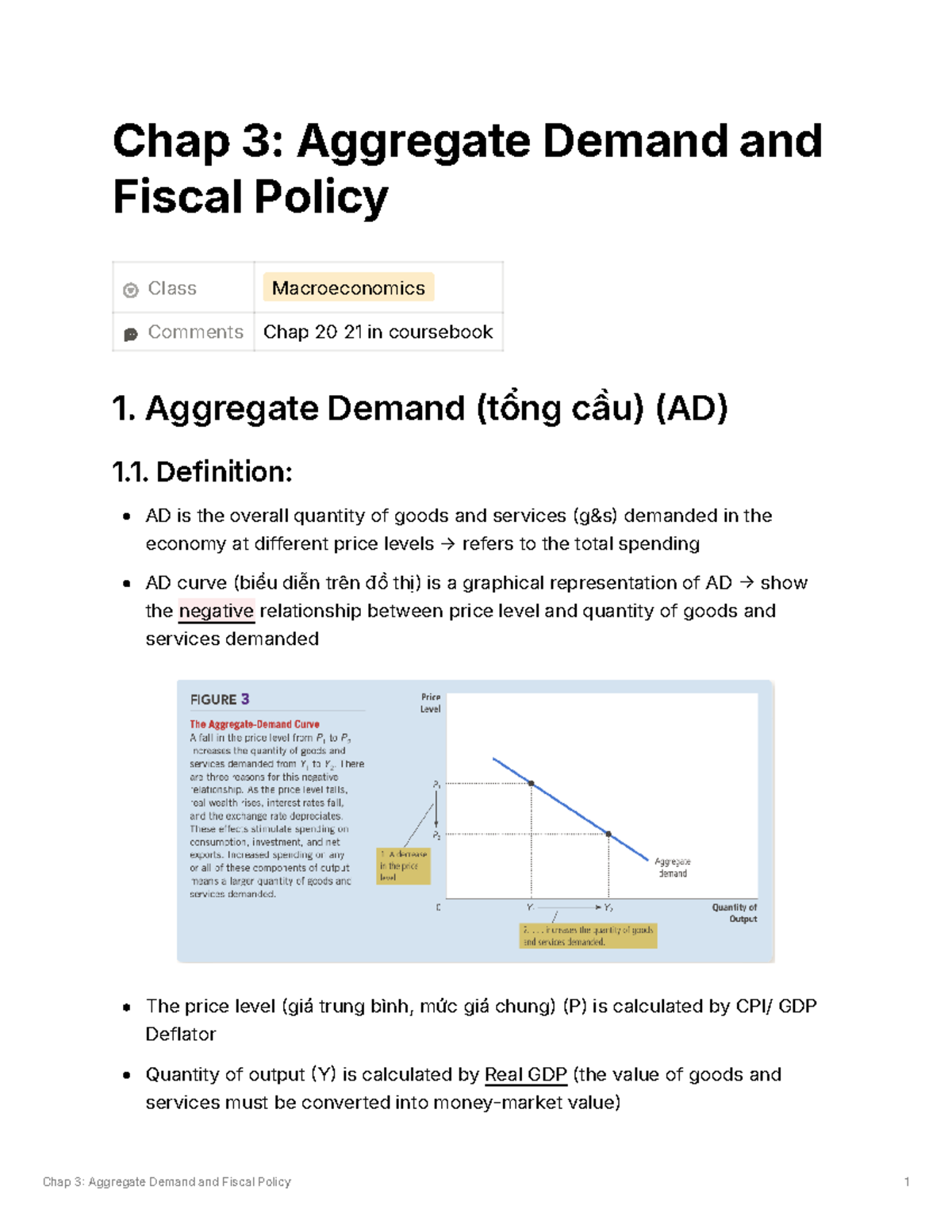 Chap 3 Aggregate Demand and Fiscal Policy - Chap 3: Aggregate Demand ...
