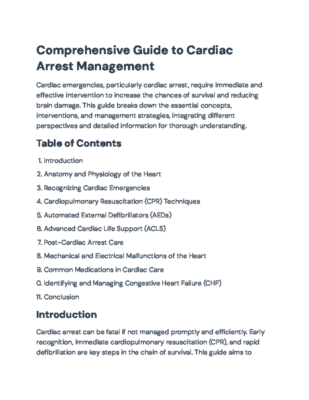 Comprehensive Guide to Cardiac Arrest Management and ACLS Techniques ...