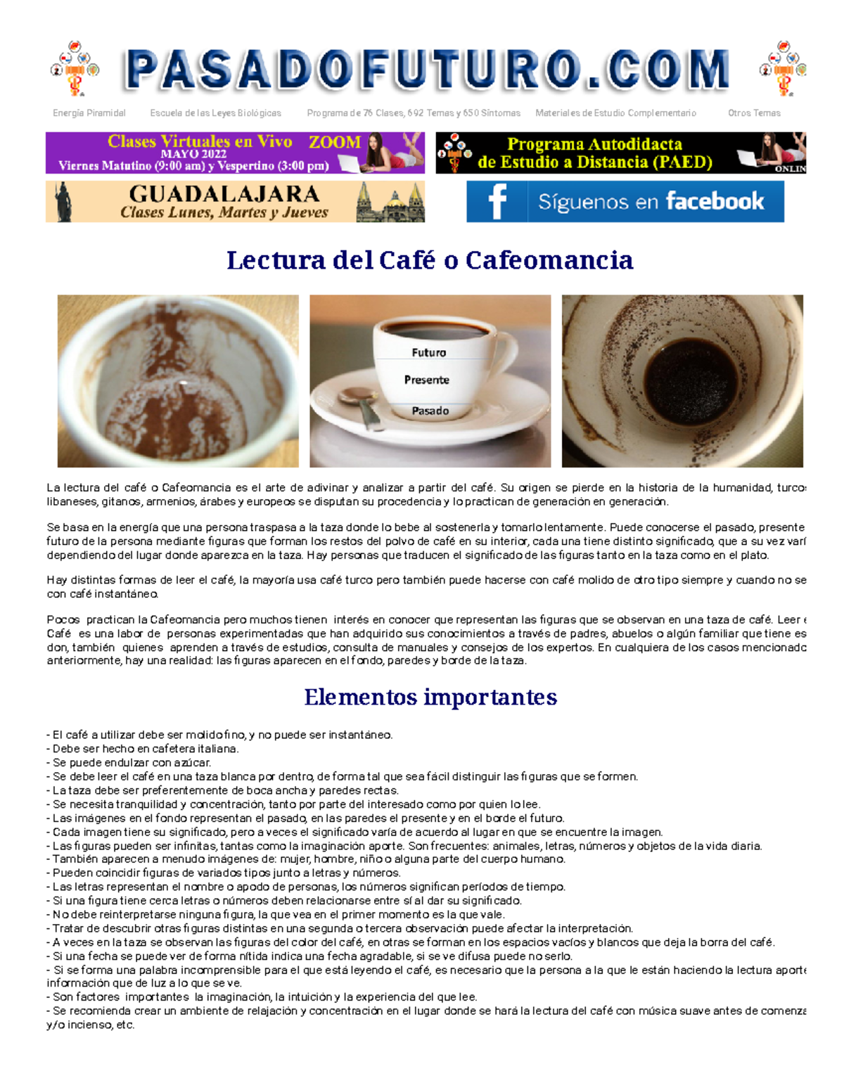 Lectura Cafe Cafeomancia Interpretacion Simbolos Significado - Energía  Piramidal Escuela de las - Studocu