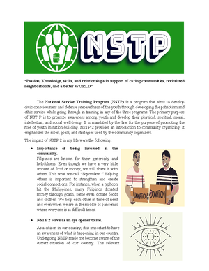 NSTP Reviewer in LTS - LTS REVIEWER Module 1: Common Modules 1 NSTP Law ...