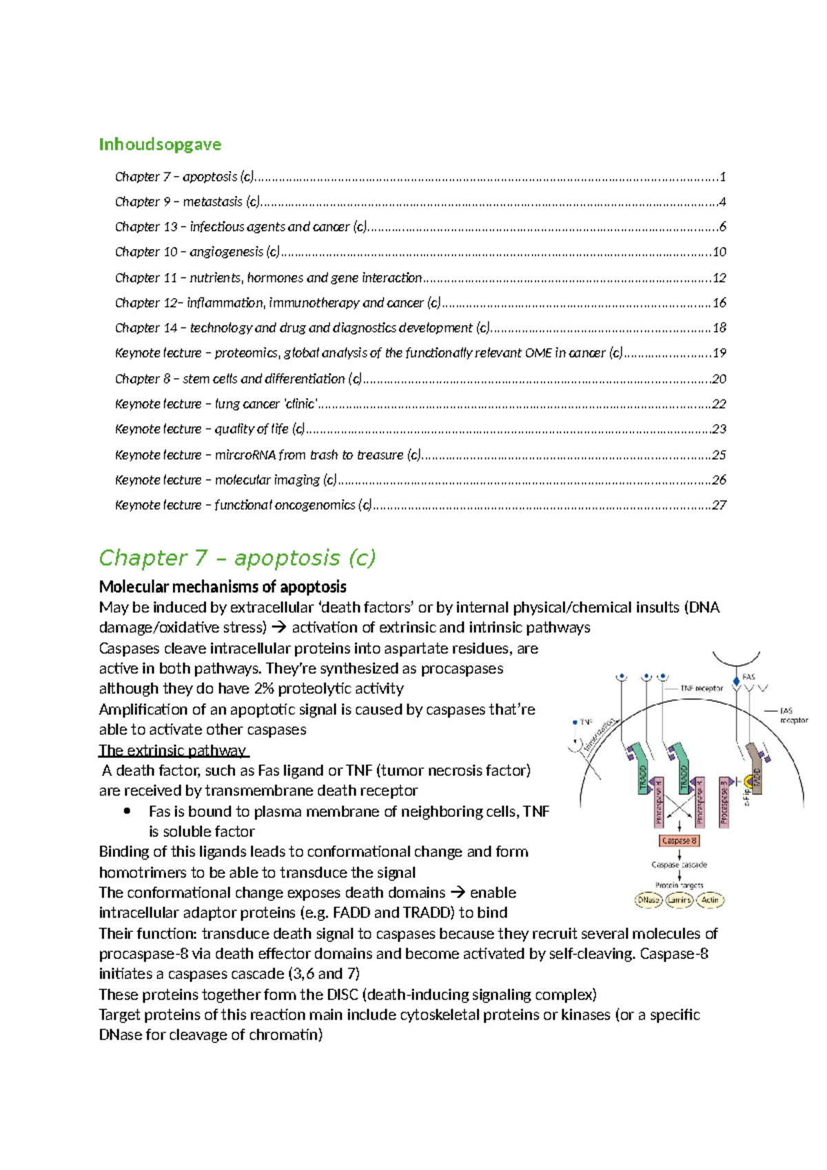 Notes Exam 2 - Cancer Biology (CBIO 101) - Studeersnel