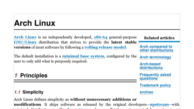Arch Linux Overview: Principles, History, and Community Insights - Studocu