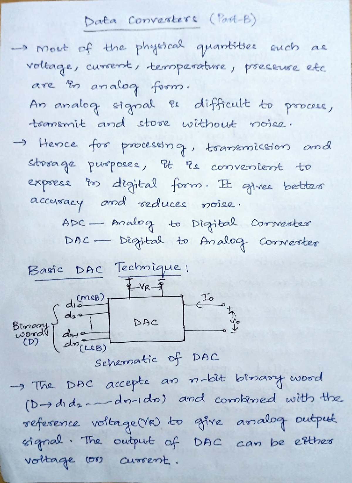Module 5 (Part B) - Exam Notes on DAC and ADC Techniques - Studocu