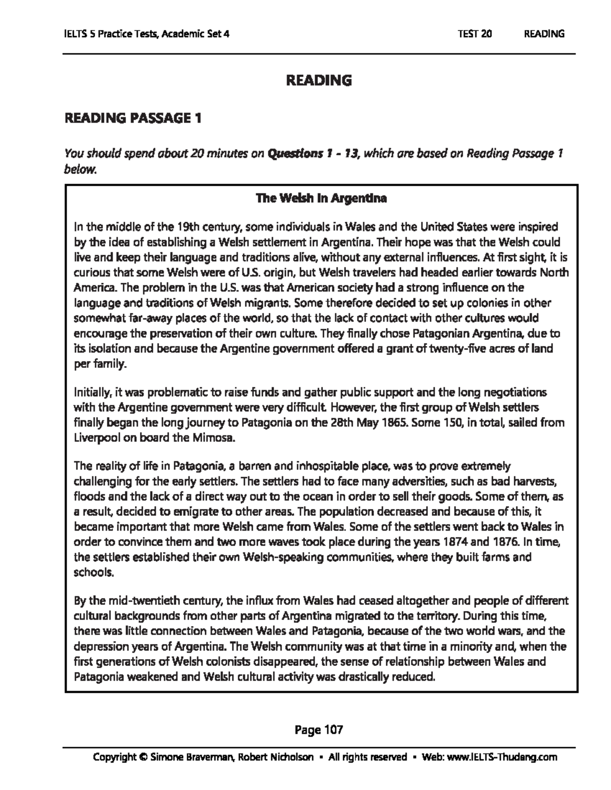 IELTS 5 Practice Tests: Academic Set 4 - Test 20 Reading Passage ...