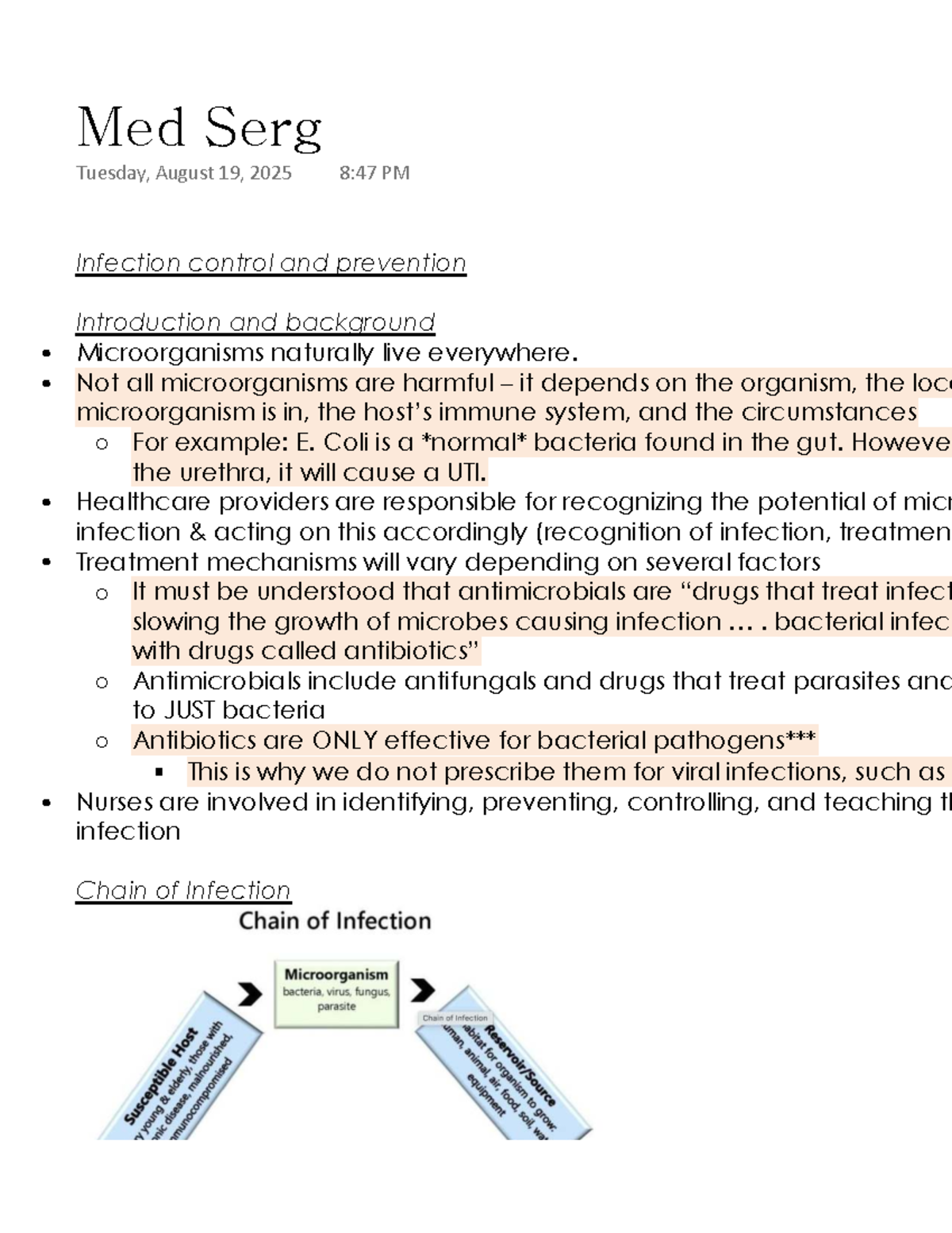 **Med Serg Infection Control & Prevention: Strategies for Safety ...