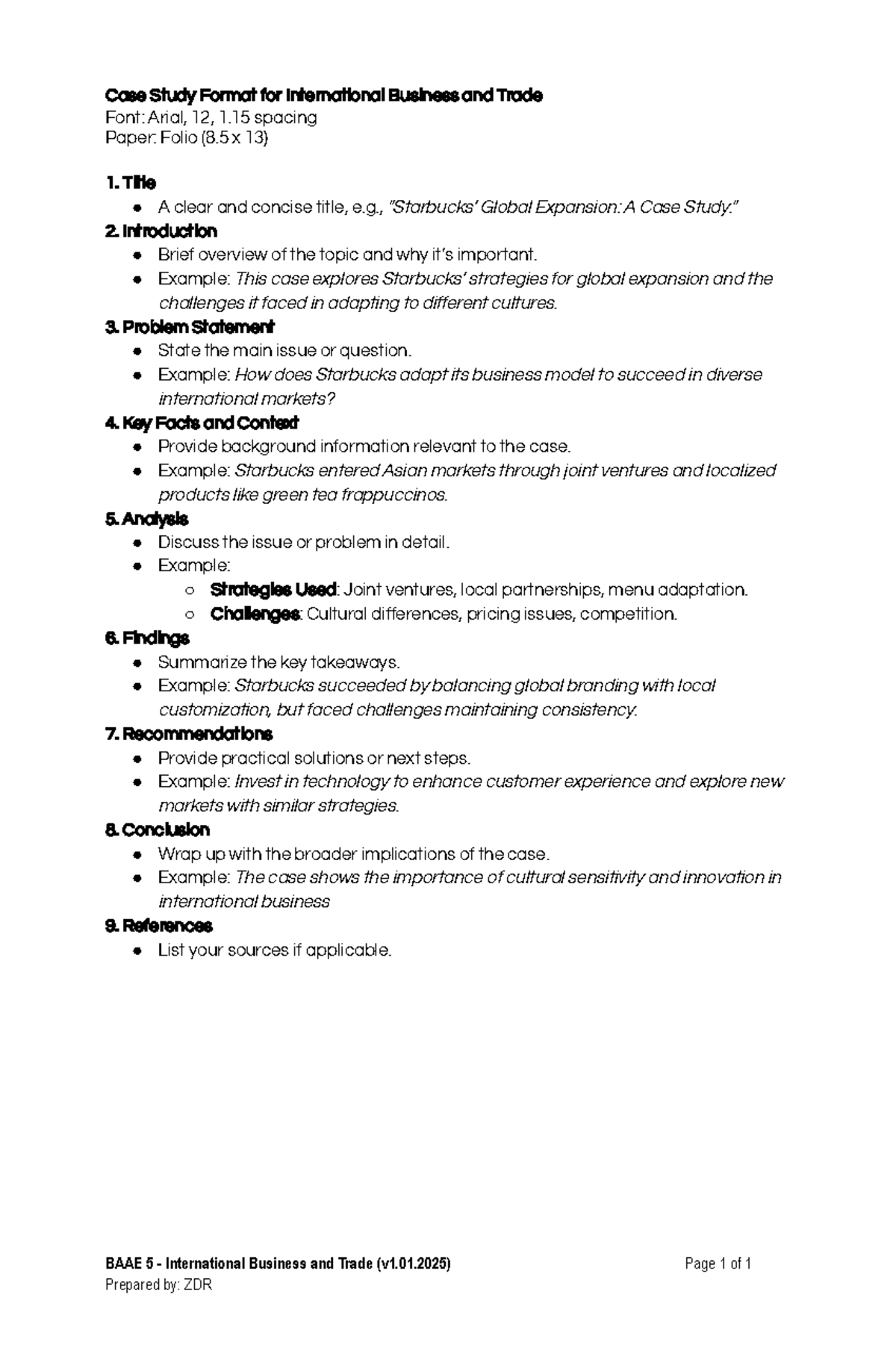 Format-of-Case-Study -International-Business-and-Trade - Case Study ...