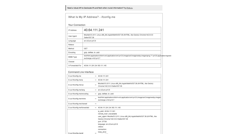 IP Geolocation API Overview: Using IPinfo.io and ifconfig.me - Studocu