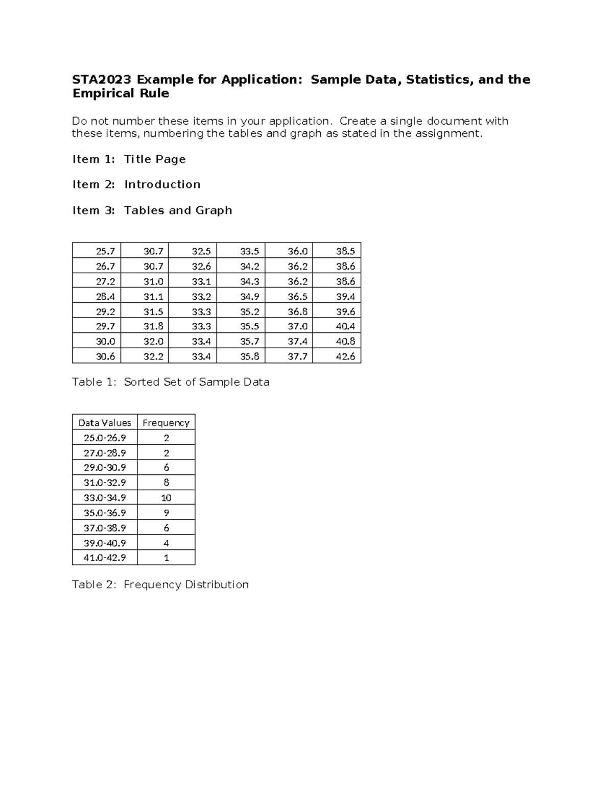 STA2023 Example Application 2018 - STA2023 Example for Application ...