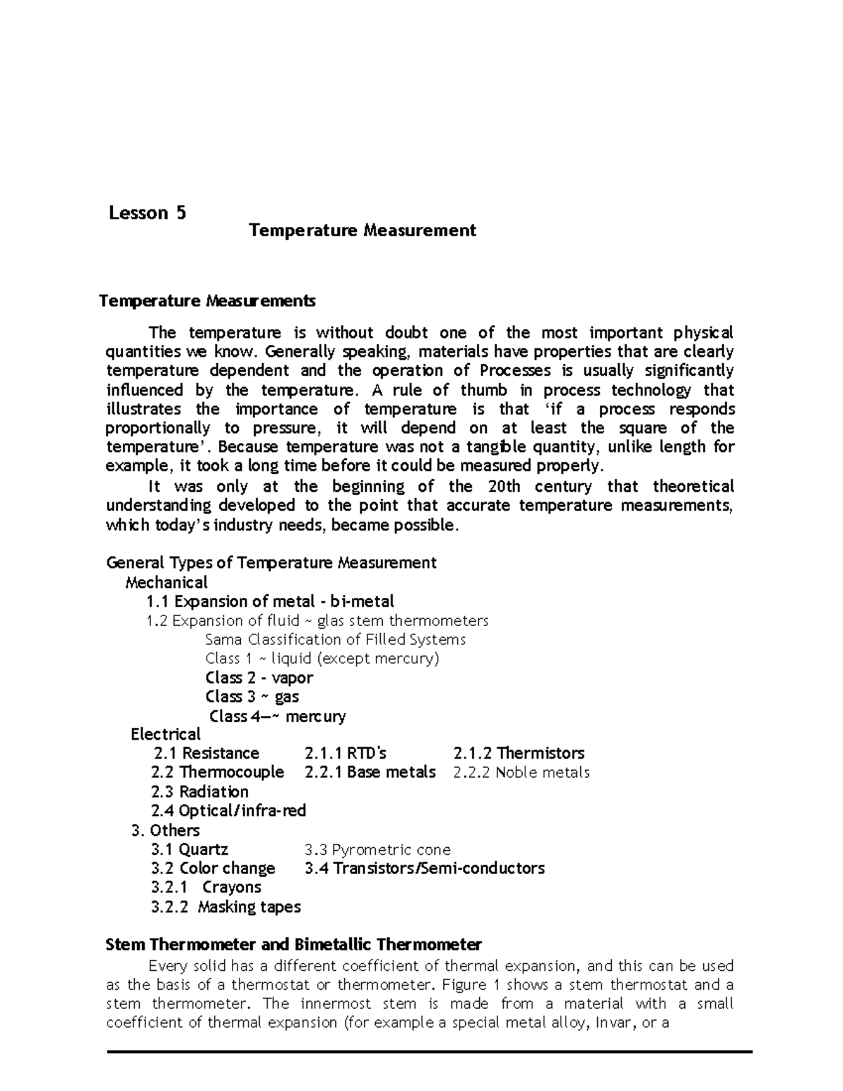 EMTC 121 - Lesson 5: Understanding Temperature Measurement Techniques ...