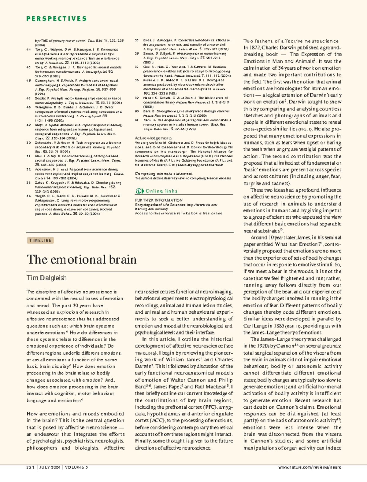 The Emotional Brain: Neural Mechanisms and Emotion Integration ...