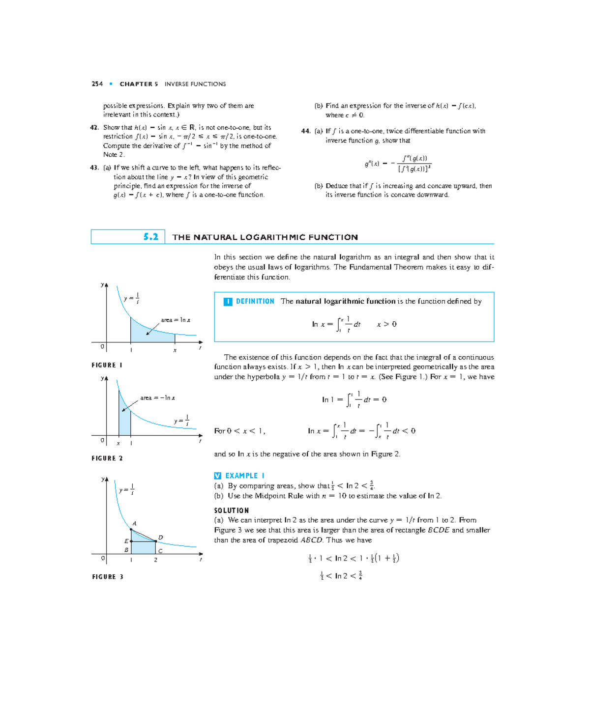 Math Work: Chapter 5 Inverse Functions and Logarithmic Differentiation ...