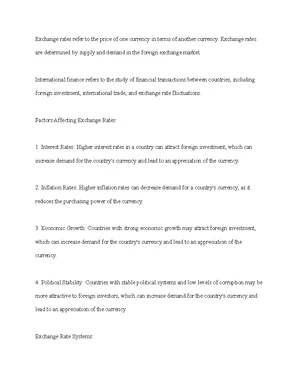 International Economics - Study Notes & Assignments - Studocu