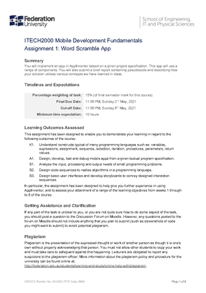 Ass 01 itech 2400 ERD SQL 2021-07 - Assignment 1 ITECH 2004 Data ...