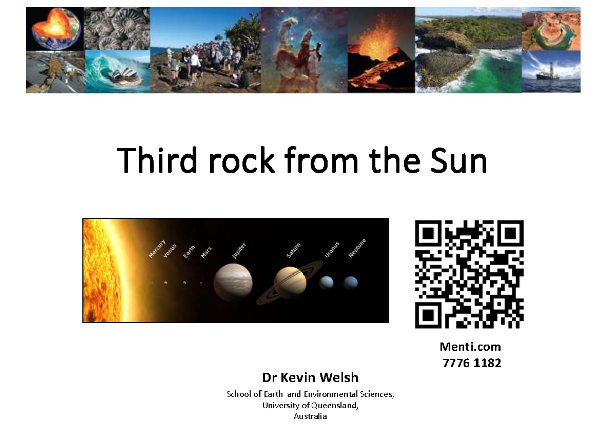 Lecture 17: 3rd Rock from the Sun - Physical Geology Insights (GEOL101 ...