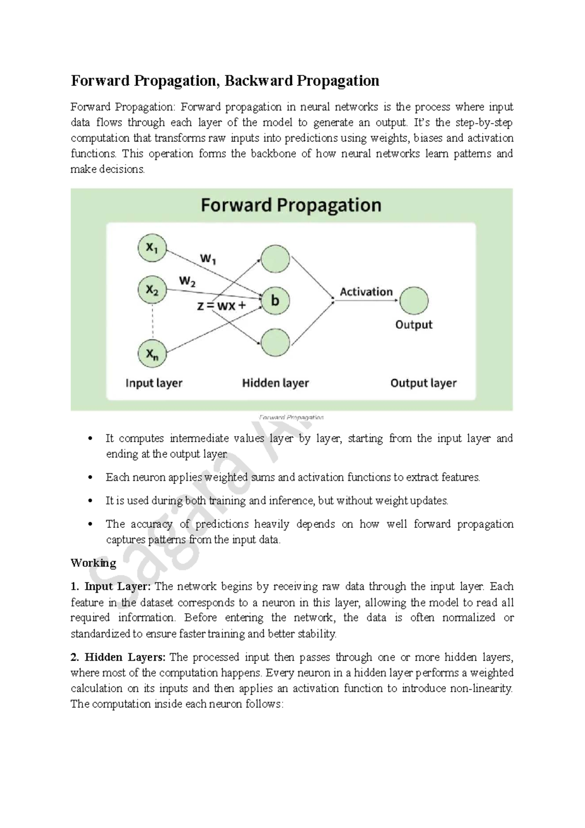 Forward and Backward Propagation in Neural Networks: A Comprehensive ...