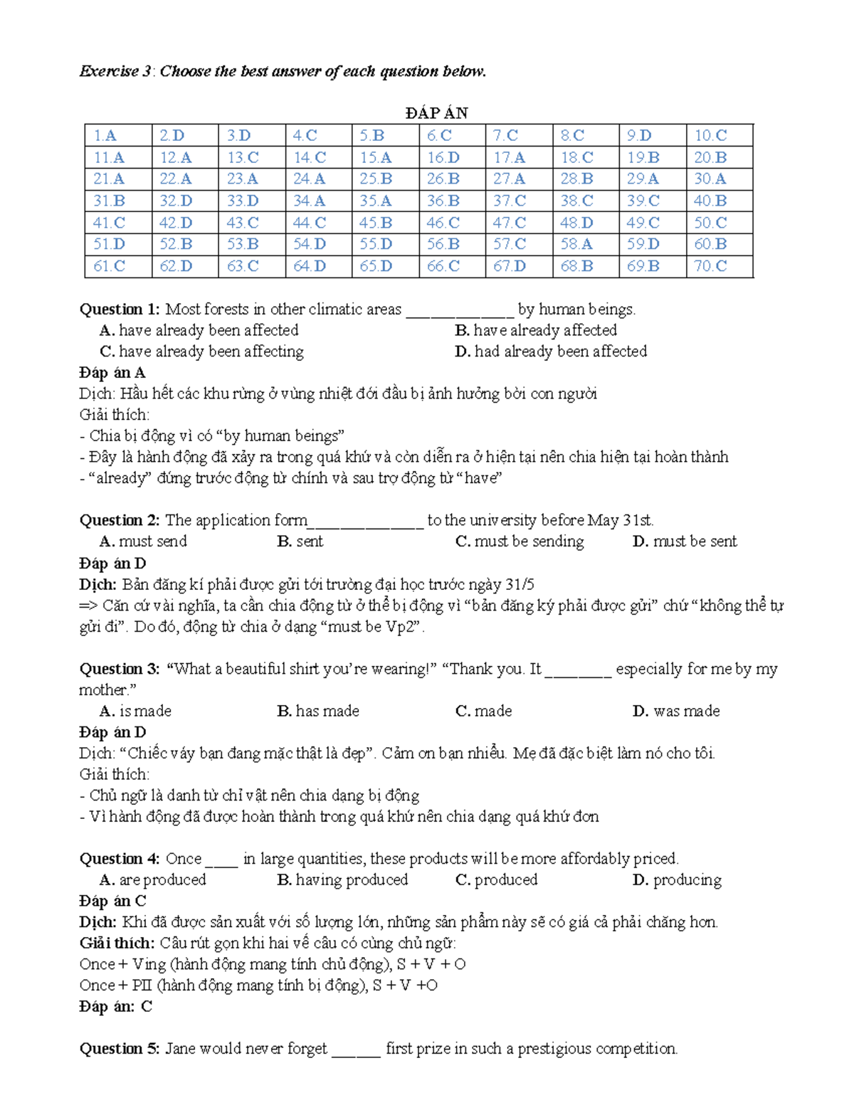 CD4 - Exercise 3: Answer Key and Explanations - Studocu