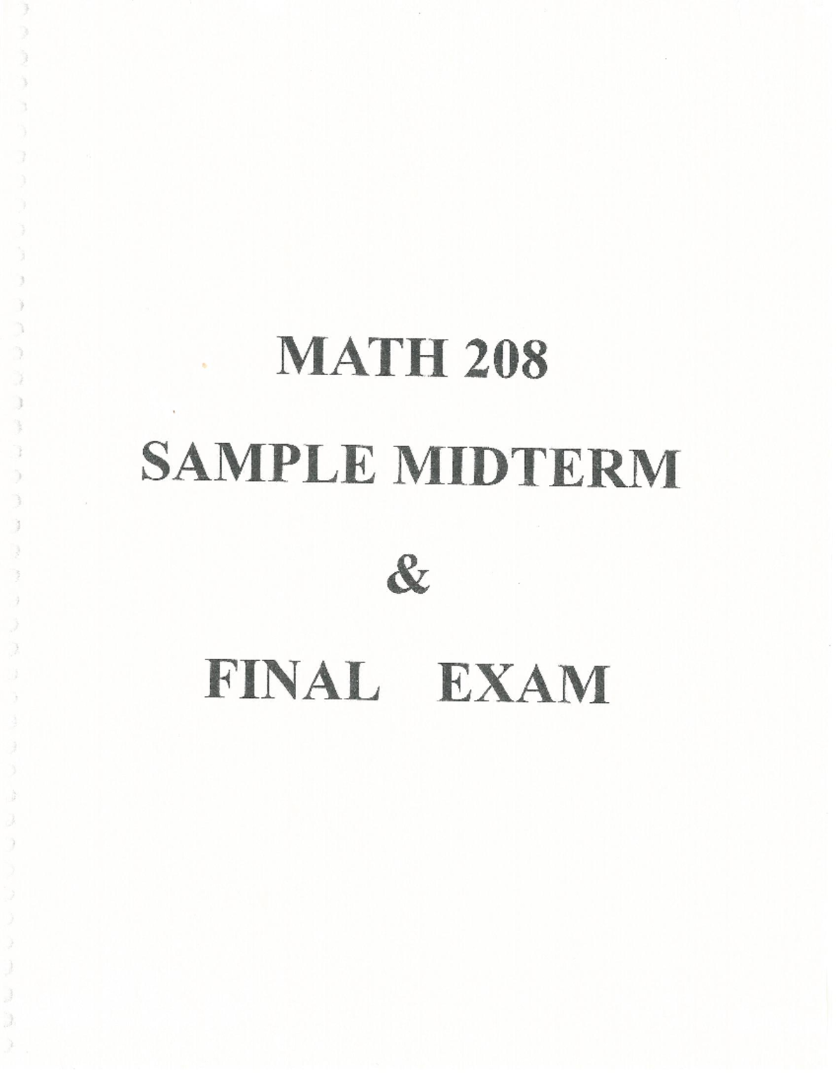 Midterm Sample Exam Practice Questions and Answers - Studocu