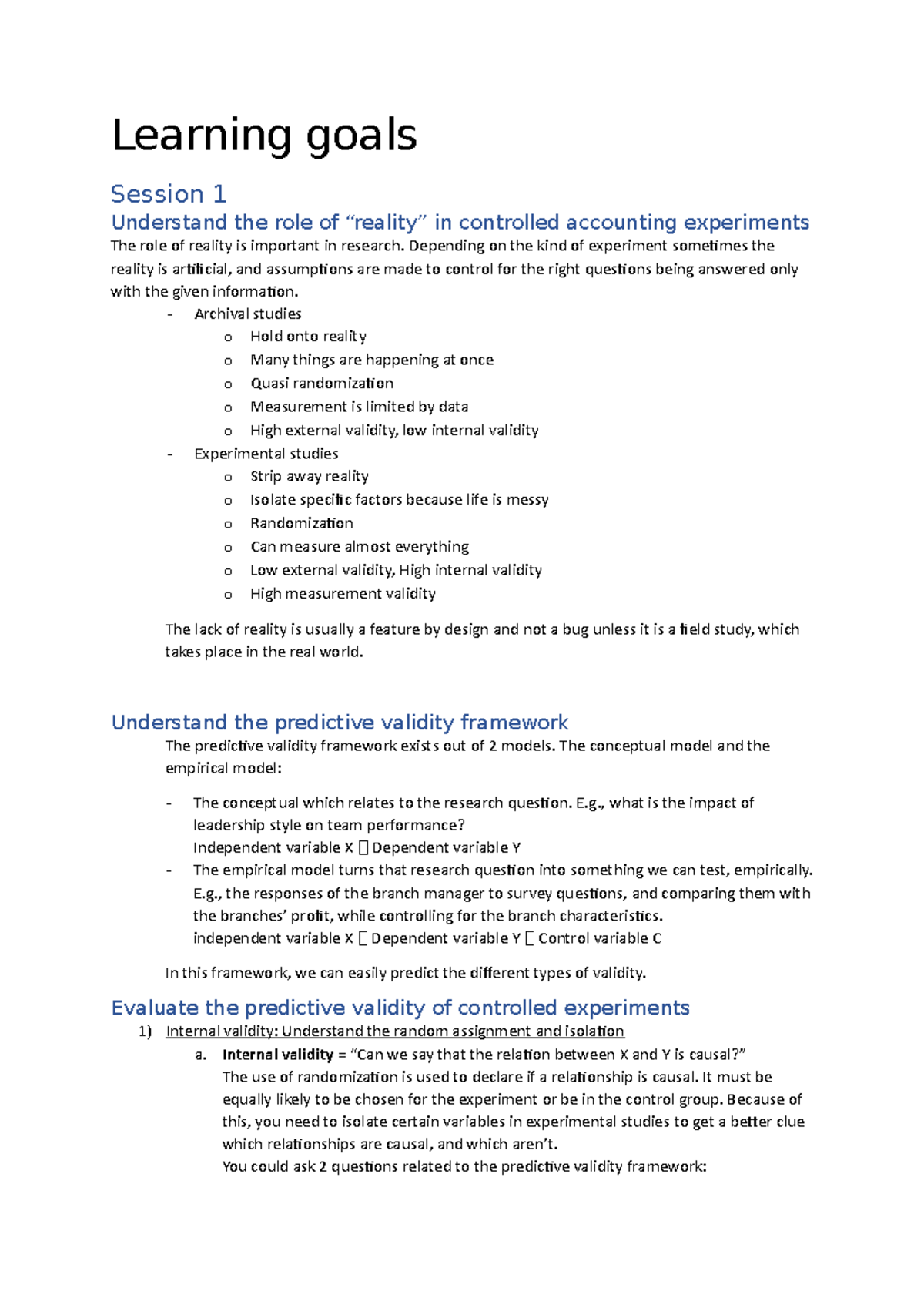 Understanding the Predictive Validity Framework in Controlled ...