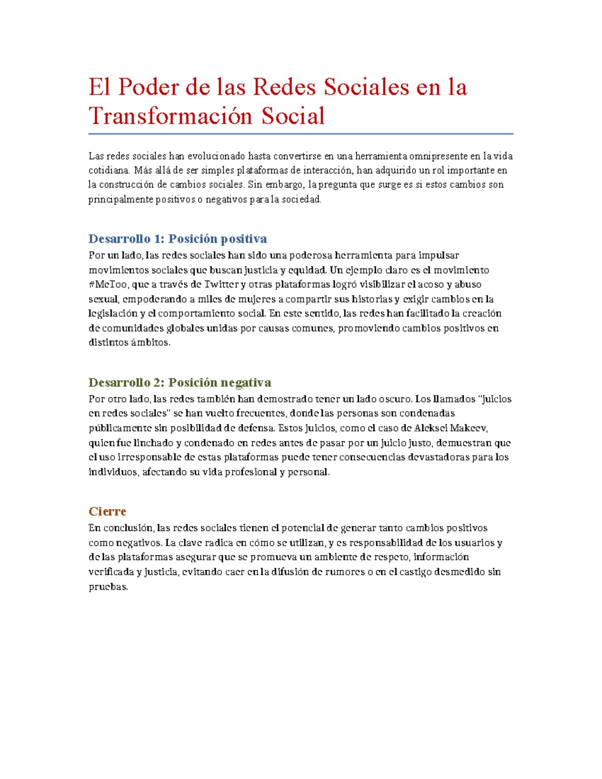 El Poder de las Redes Sociales en la Transformación Social ...