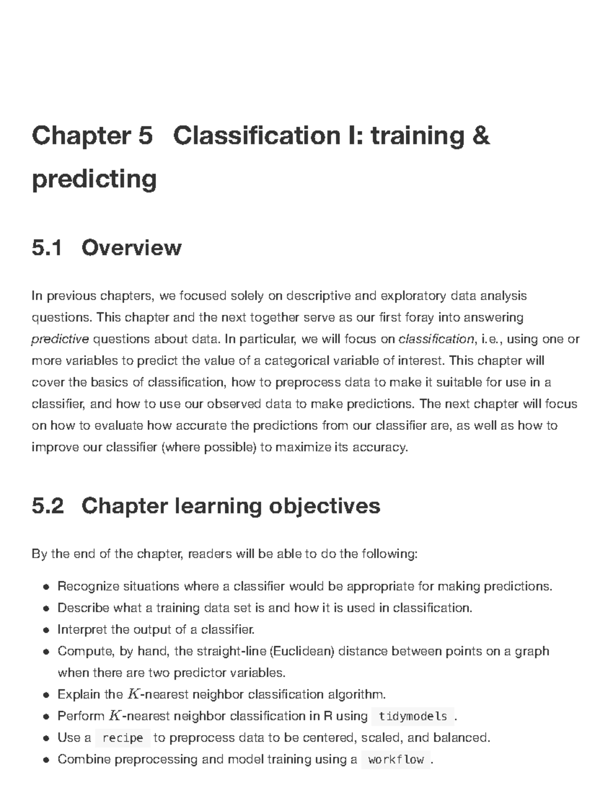 DSCI 100 - Chapter 5: Classification I - Training & Predictions - Studocu