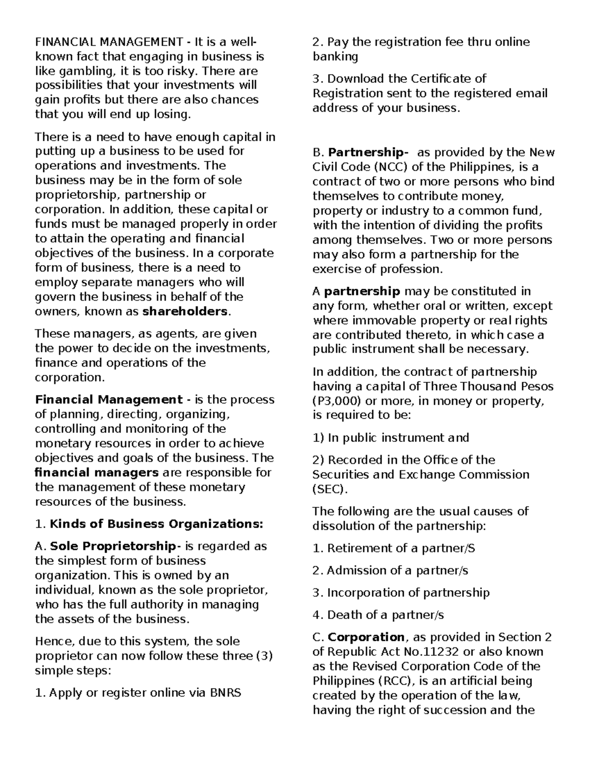 FIN 101: Comprehensive Guide to Financial Management Concepts - Studocu