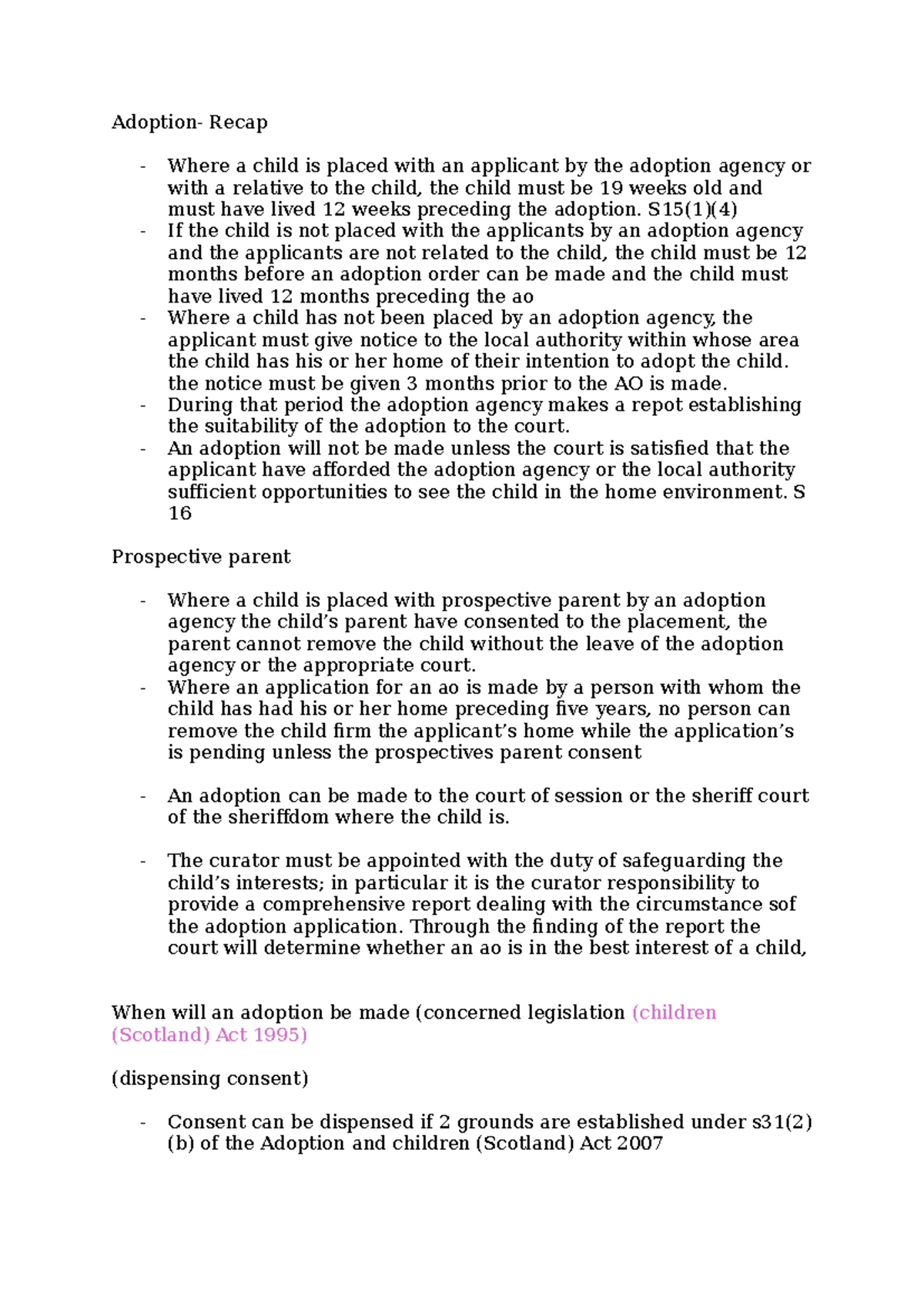 Adoption Procedures & Parental Rights Overview (Scotland) - Key Points ...