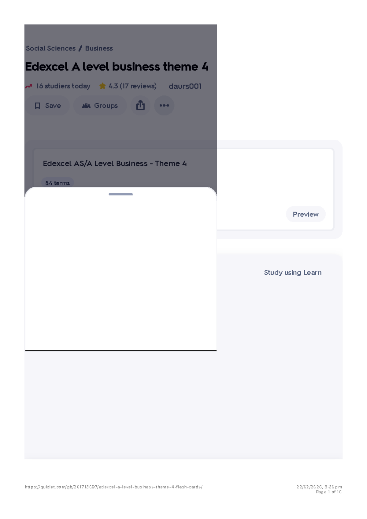 Edexcel A Level Business Theme 4 Flashcards Study Guide - Studocu