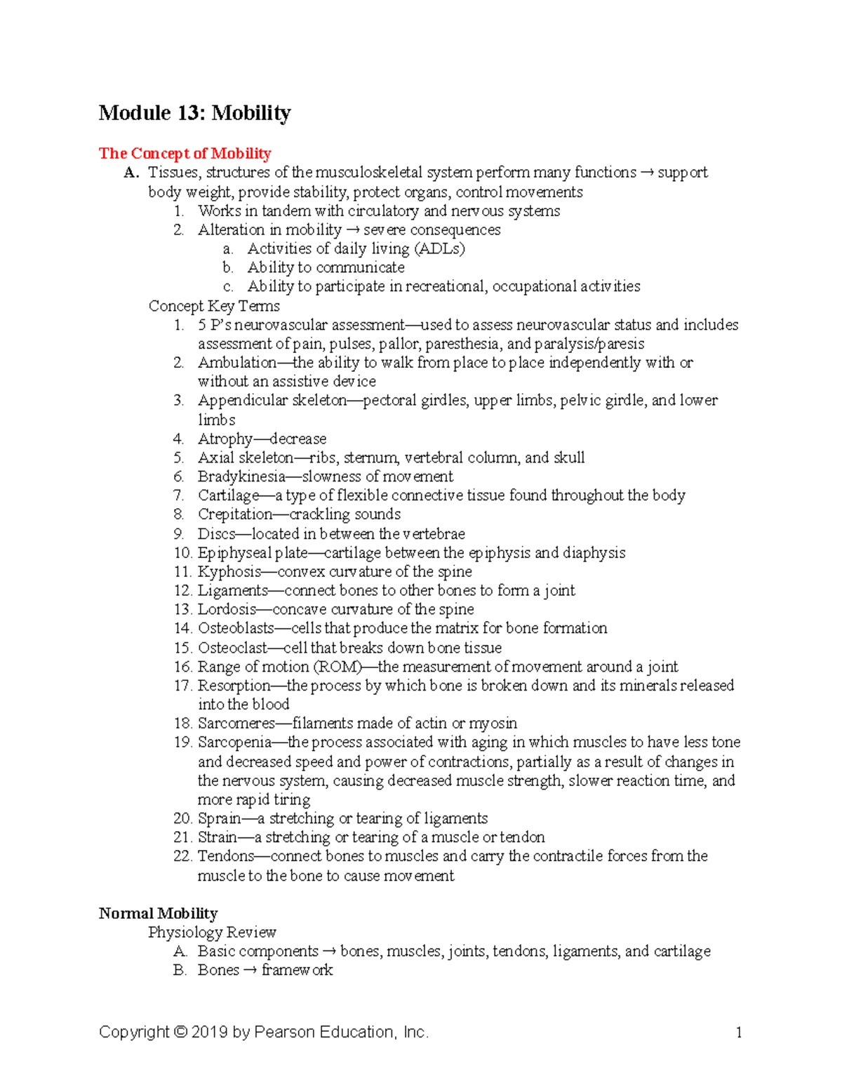 Module 13: Mobility - Comprehensive Review and Key Concepts - Studocu