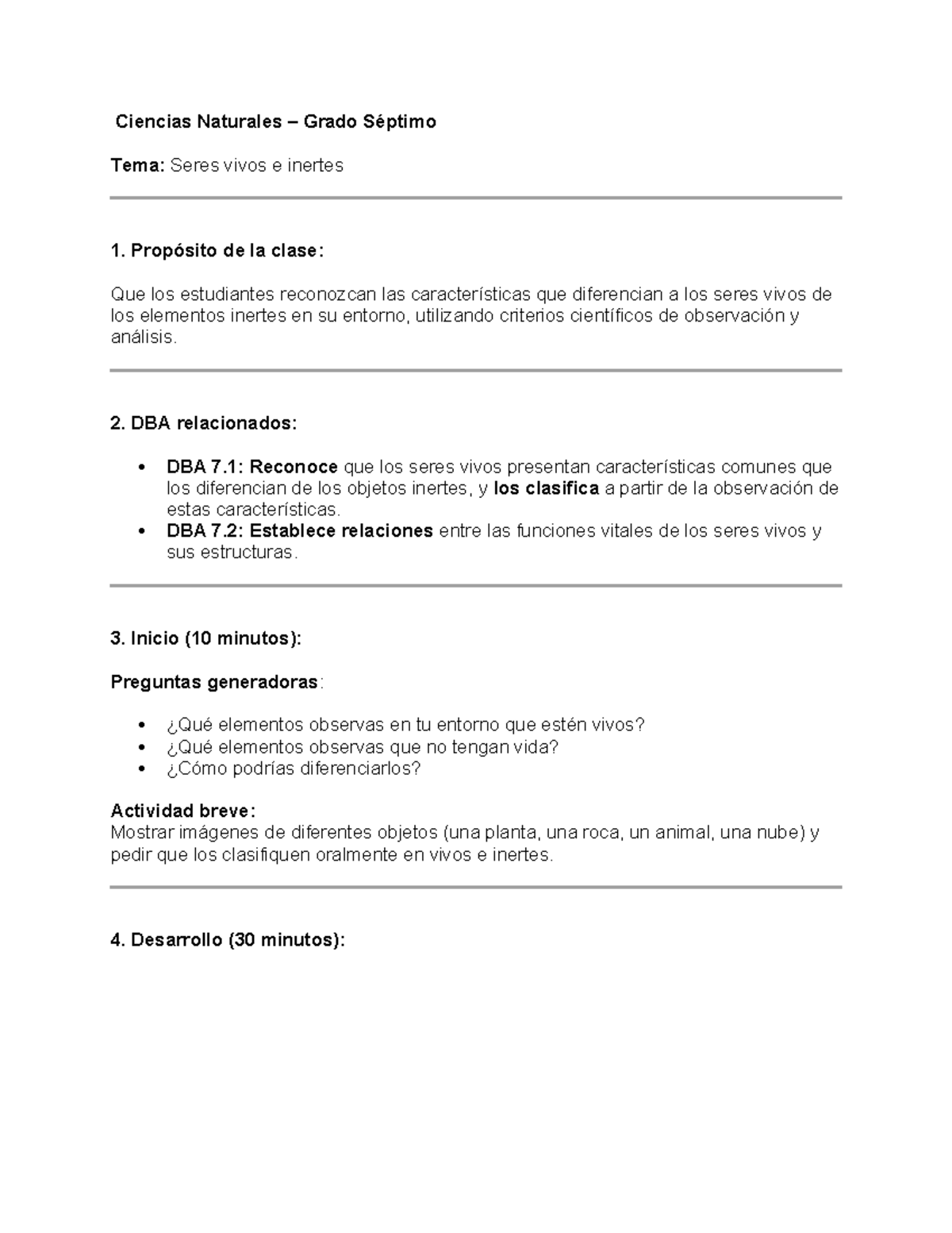 Ciencias Naturales 7°: Seres Vivos e Inertes - Clase y Actividades ...