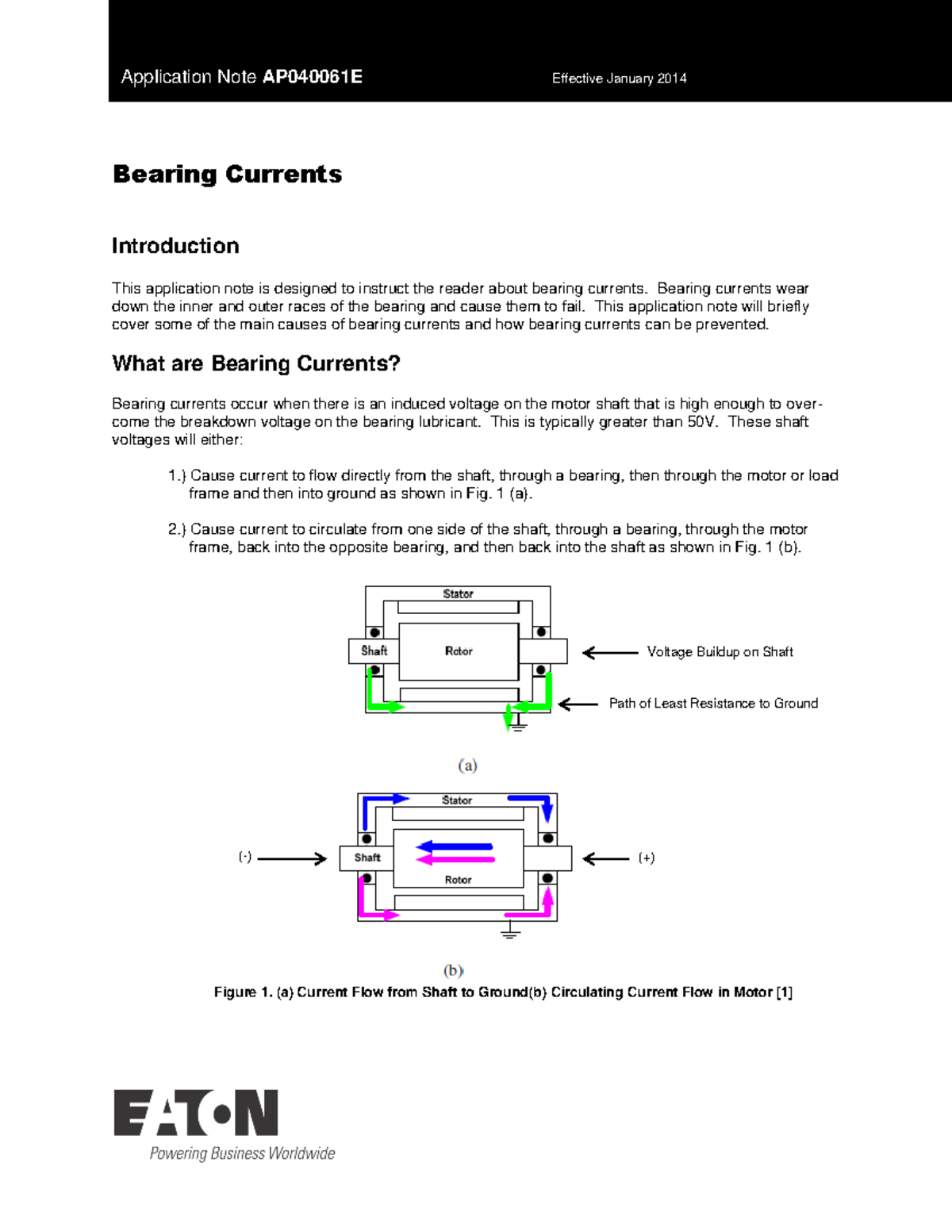 Application Note AP040061E: Understanding Bearing Currents and ...